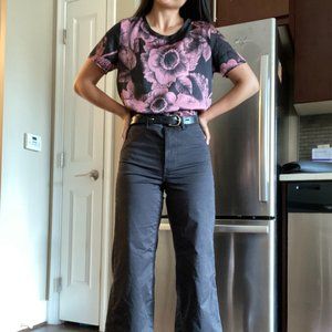 Silky Floral Short Sleeve